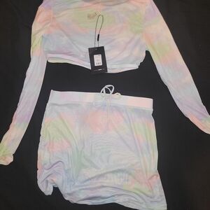 Pastel Tie-Dye Two-Piece Set